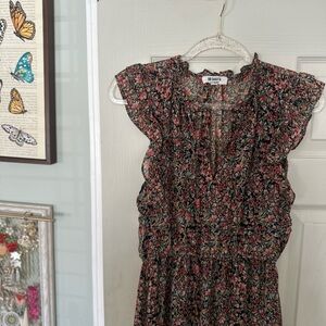 BB DAKOTA by Steve Madden Floral Ruffle Sleeve Dress